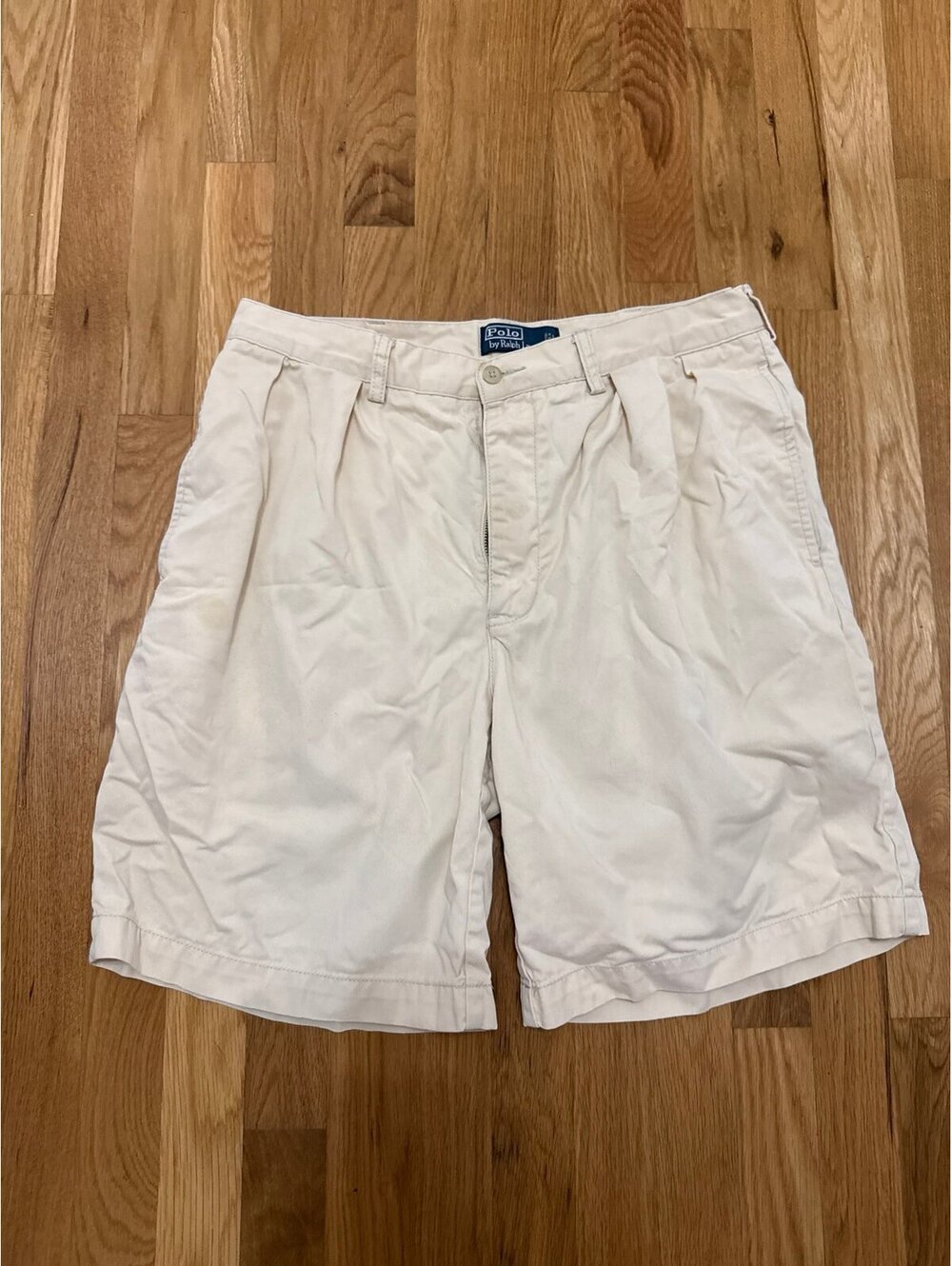 Polo Ralph Lauren Khaki Chino Shorts Men's Pleated Casual